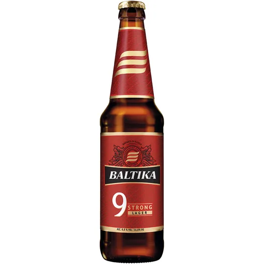 Baltika N°9 Legendarnoye – lager forte de fermentation basse 8,0 % vol.