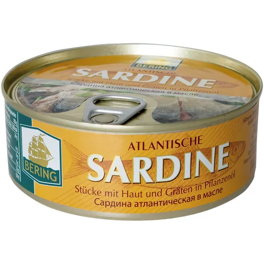 Bering Sardines de l’Atlantique – en huile de colza, 240 g