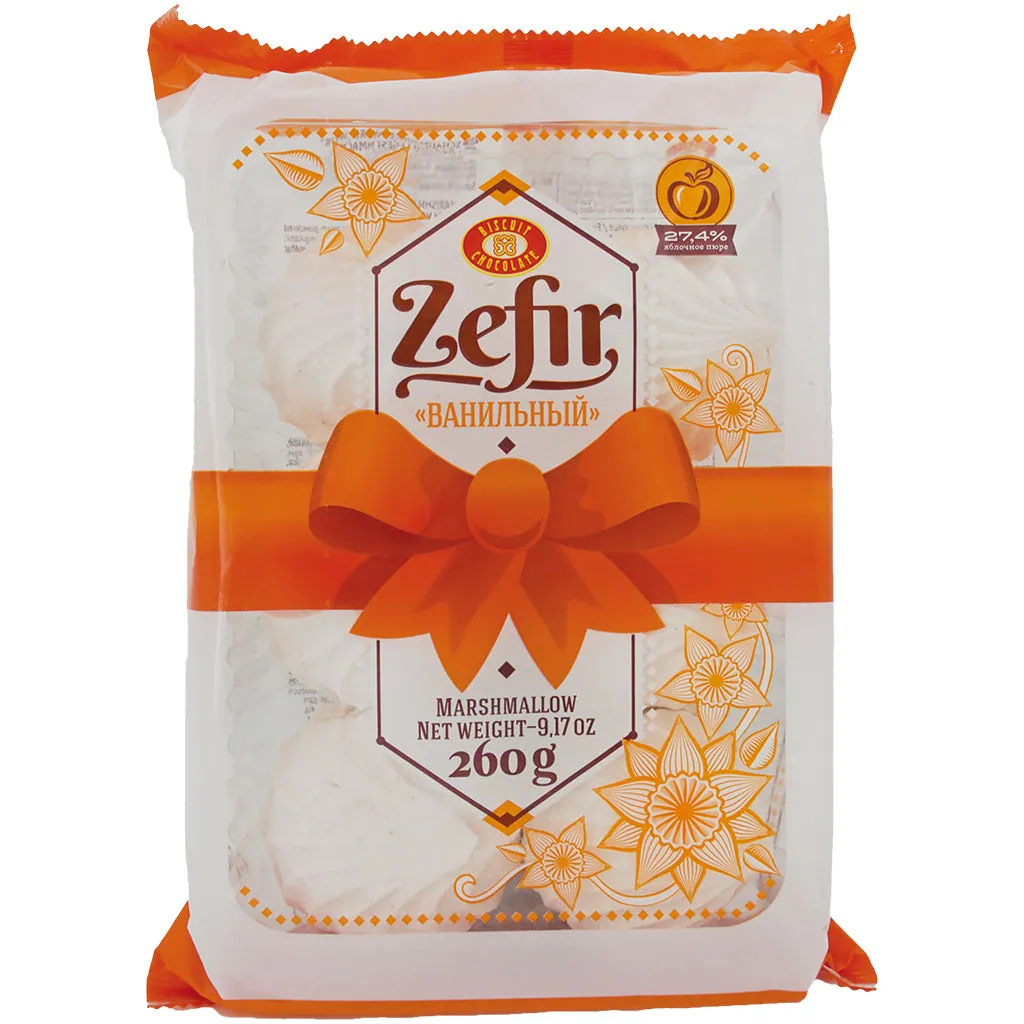 Bisquit Schokolad Sucre mousseux blanc à la vanille – zefir aérien 260 g