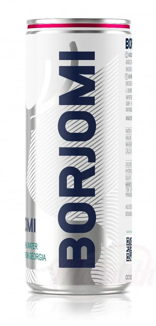 Borjomi Eau minérale naturelle – pétillante, canette