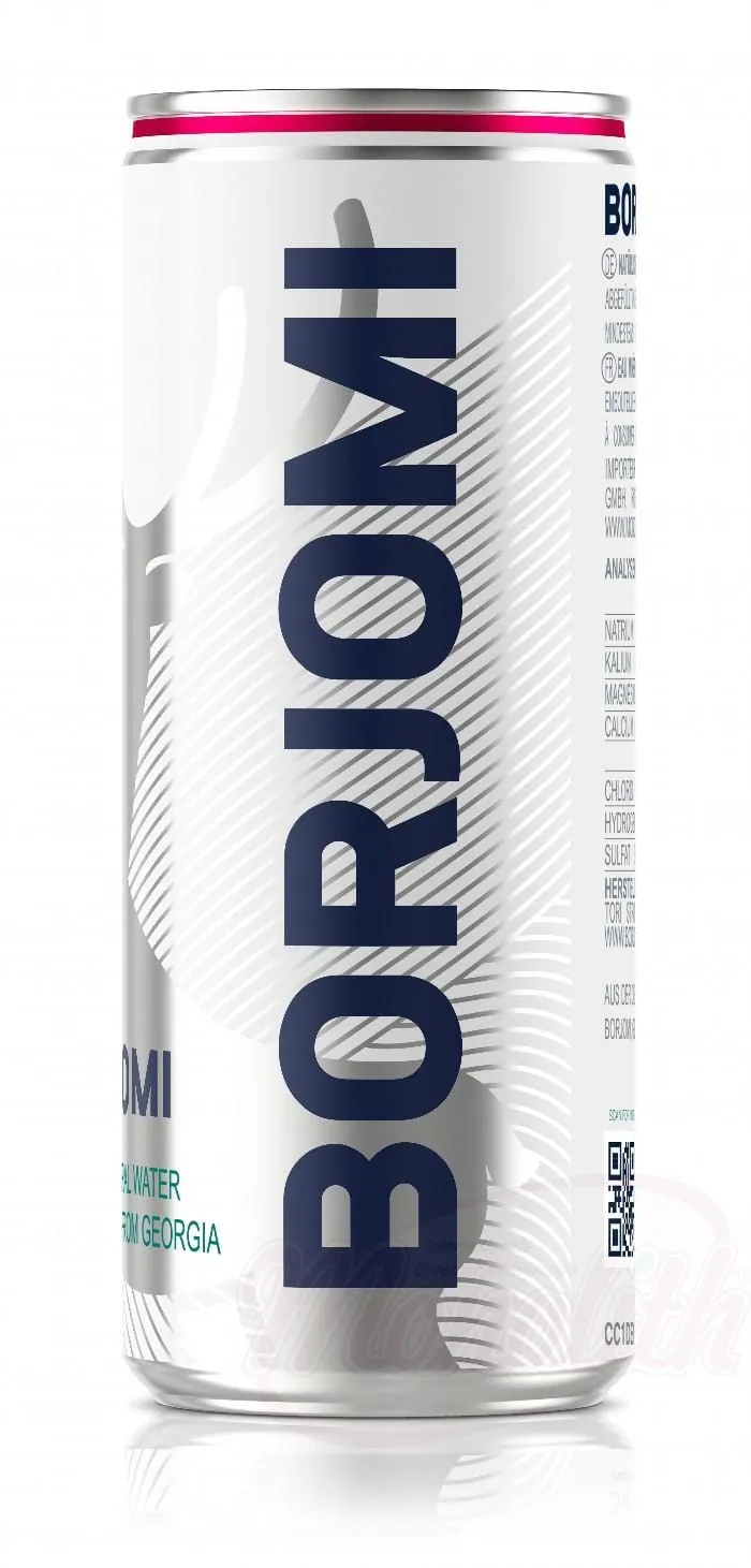 Borjomi Eau minérale naturelle – pétillante, canette