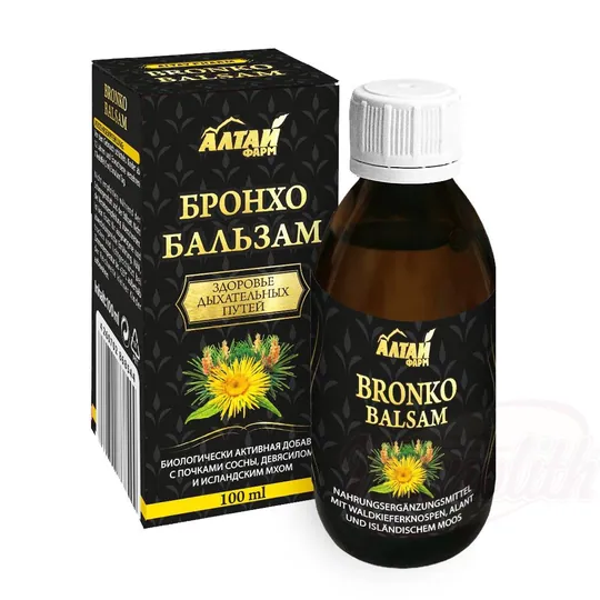 BRONKO Balsam - Complément liquide aux extraits de pin et lichen d’Islande, 100 ml