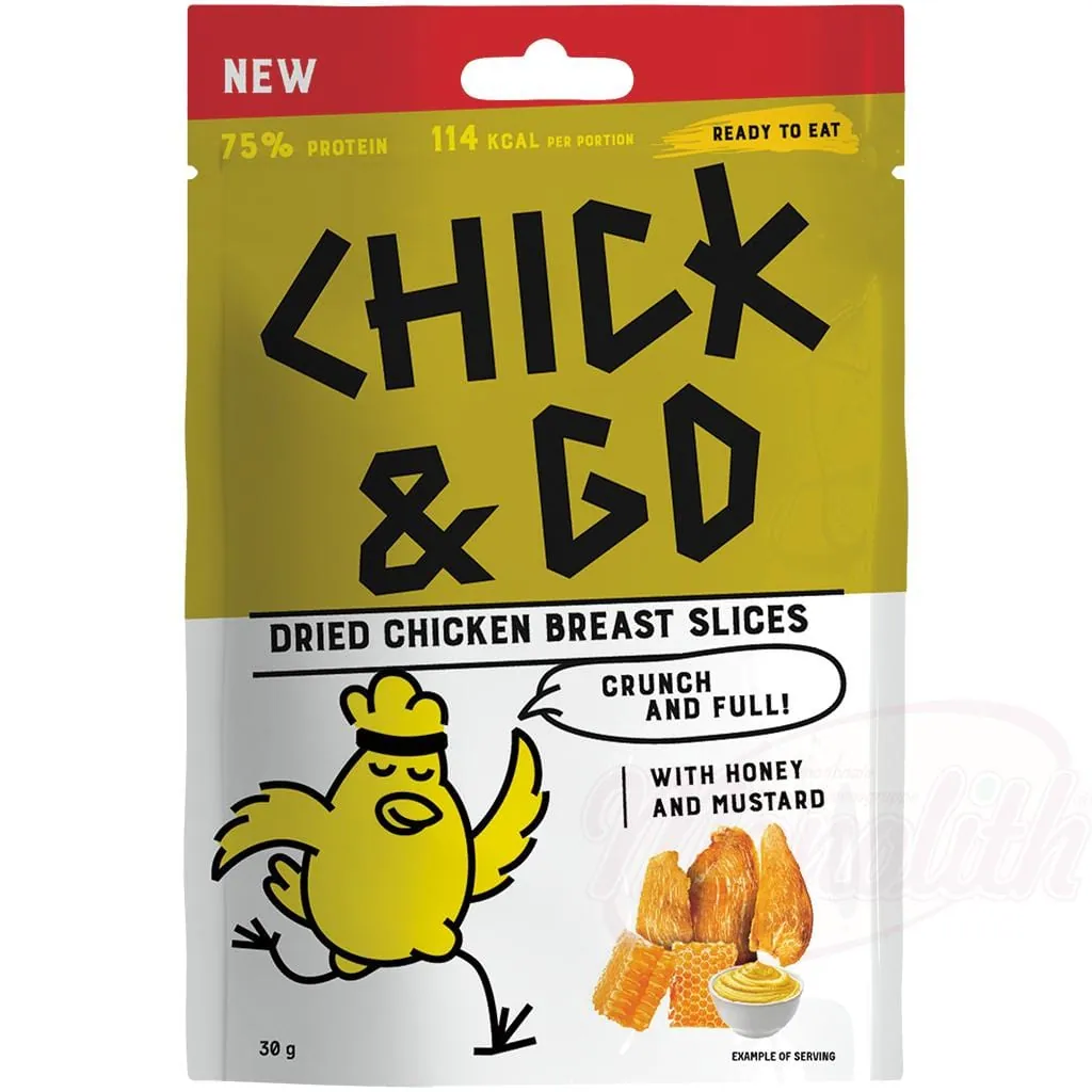 CHICK & GO Tranches de filet de poulet séchées – moutarde–miel