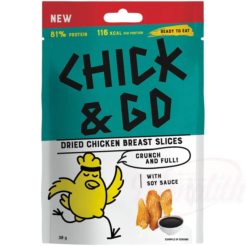 CHICK & GO Tranches de filet de poulet séchées – sauce soja