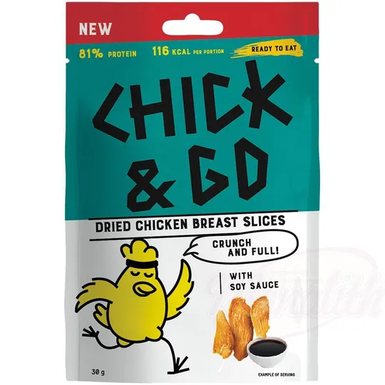 CHICK & GO Tranches de filet de poulet séchées – sauce soja