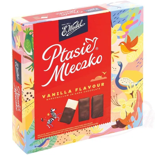 E. Wedel "Ptasie Mleczko Vanilla" – guimauves à la vanille en chocolat noir