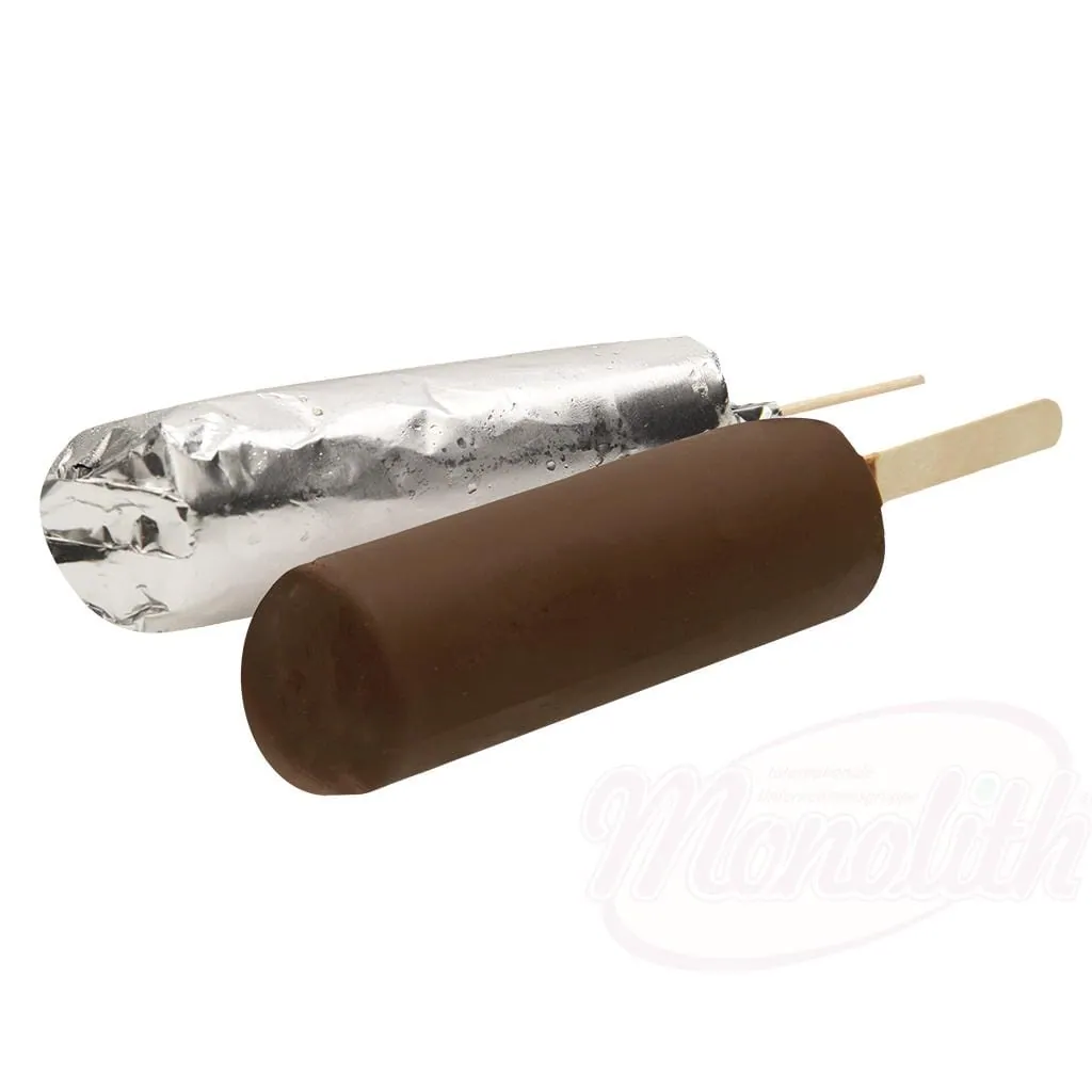 EisProm "Eskimo Plombir Serebro" – glace vanille en glaçage cacao, bâtonnet