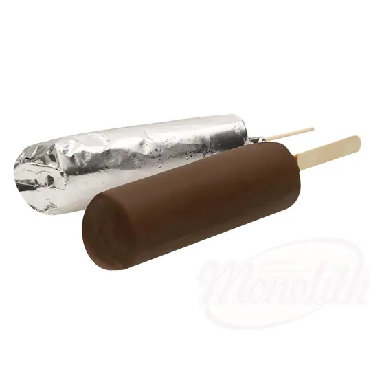 EisProm "Eskimo Plombir Serebro" – glace vanille en glaçage cacao, bâtonnet