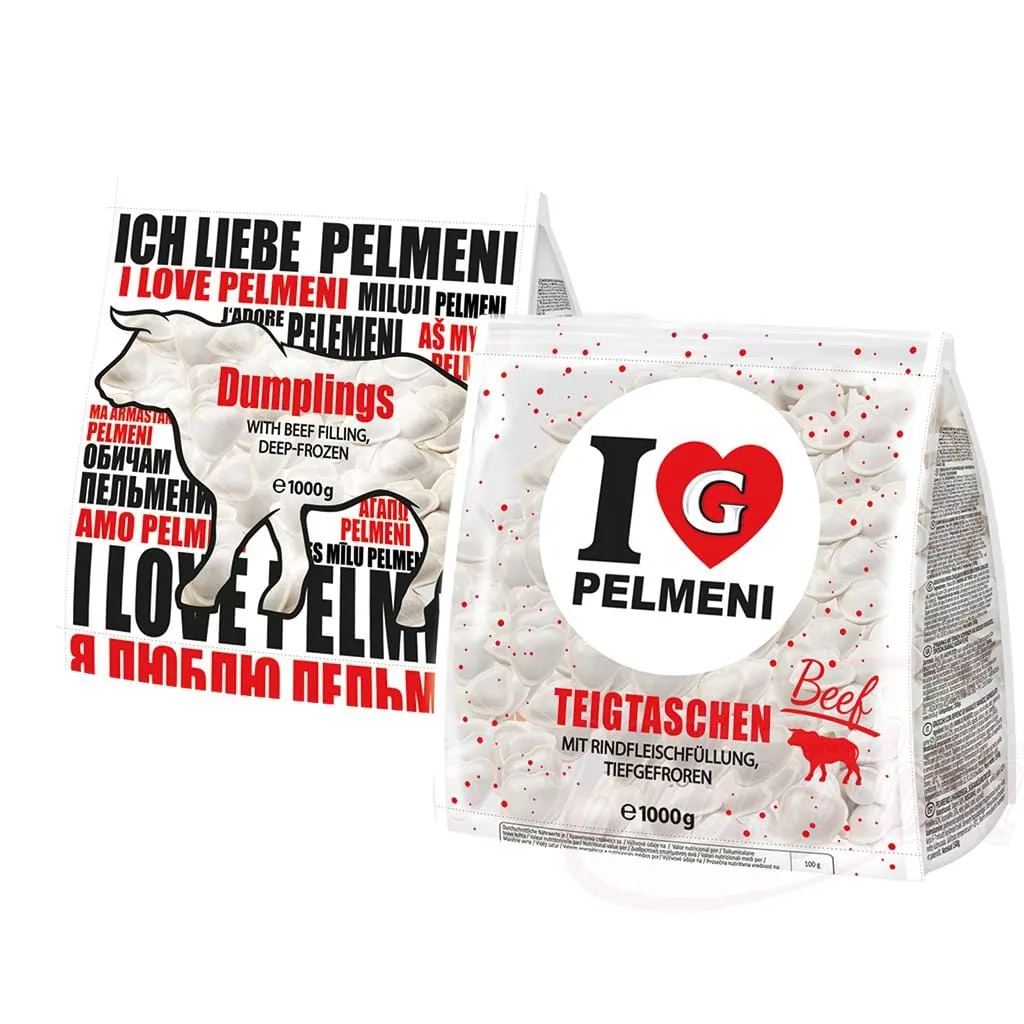 Germes I Love Pelmeni Beef - Chaussons fourrés au bœuf, surgelés