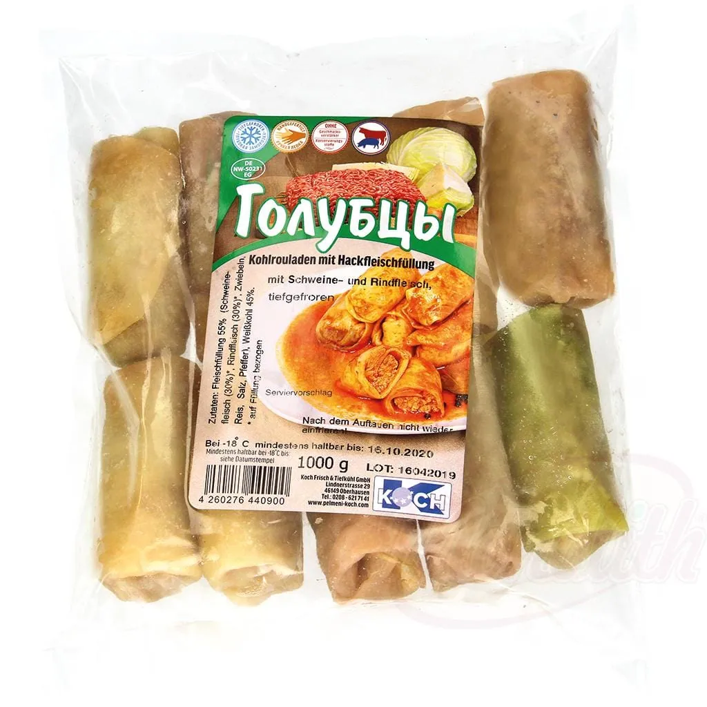 Koch – Golubzy Paupiettes de Chou Farcies au Porc, Bœuf et Riz Surgelées