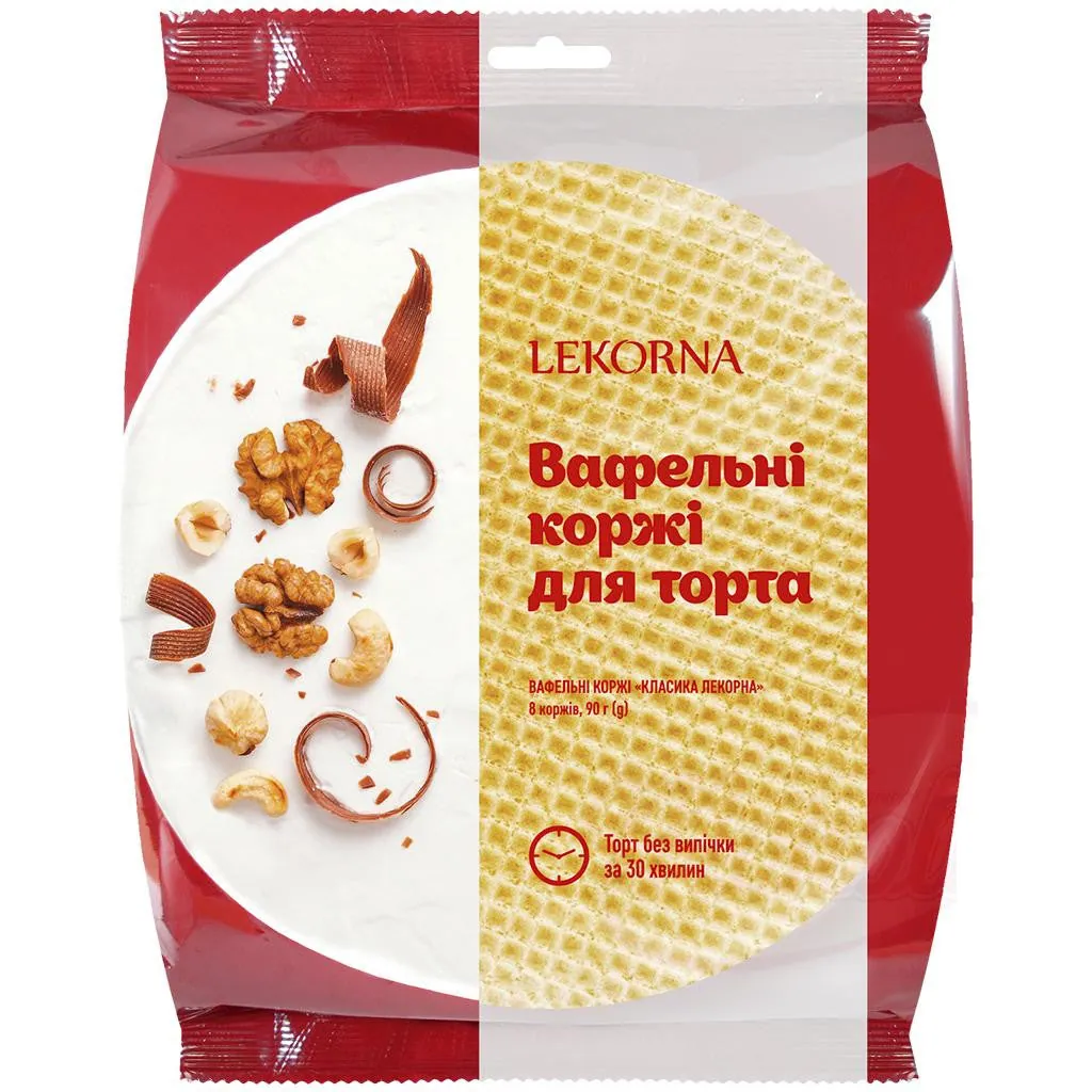 LEKORNA Feuilles de gaufrettes - fonds croustillants prêts à garnir