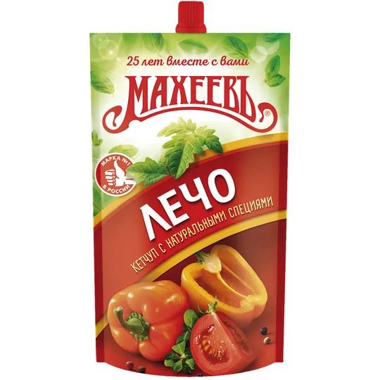Macheev Ketchup “Letscho” — morceaux de légumes, paprika doux, texture pulpeuse