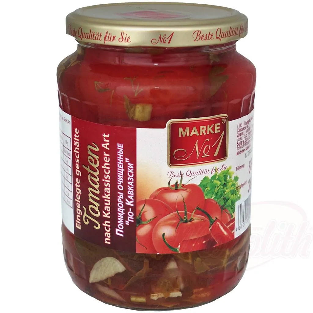 Marke Nr.1 Tomates pelées marinées – à la caucasienne, herbes & épices