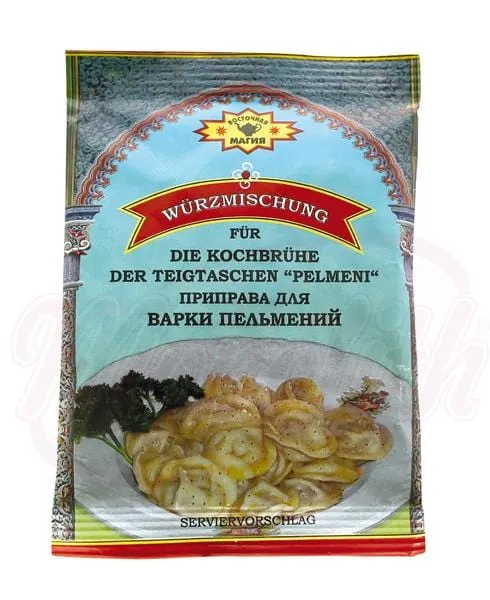 Mélange de condiments pour le bouillon de cuisson des raviolis Pelmeni