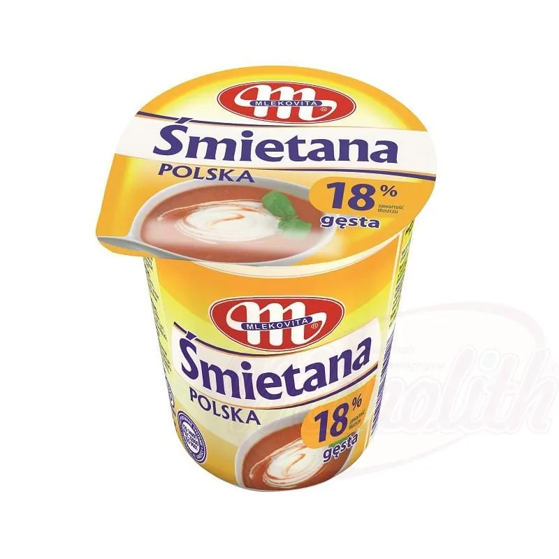 MLEKOVITA Smietana Polska 18 % – crème aigre traitée thermiquement