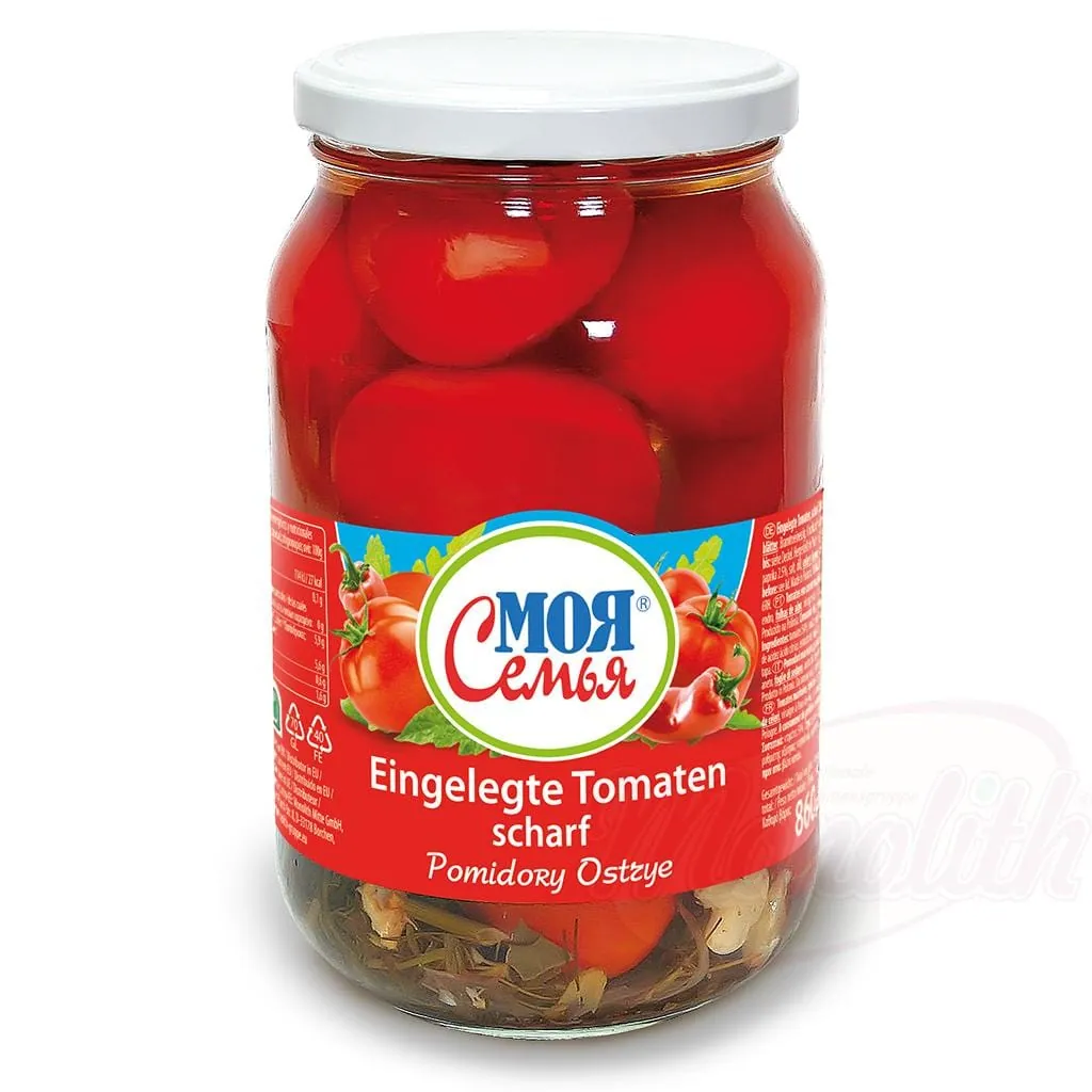 MOJA SEMJA Tomates marinées – piquantes au piment fort