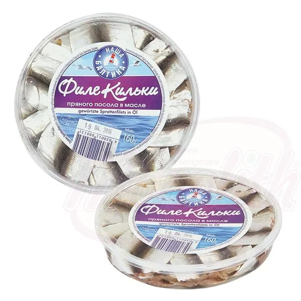 Nascha Baltika Filets de sprat assaisonnés à l'huile – salaison épicée