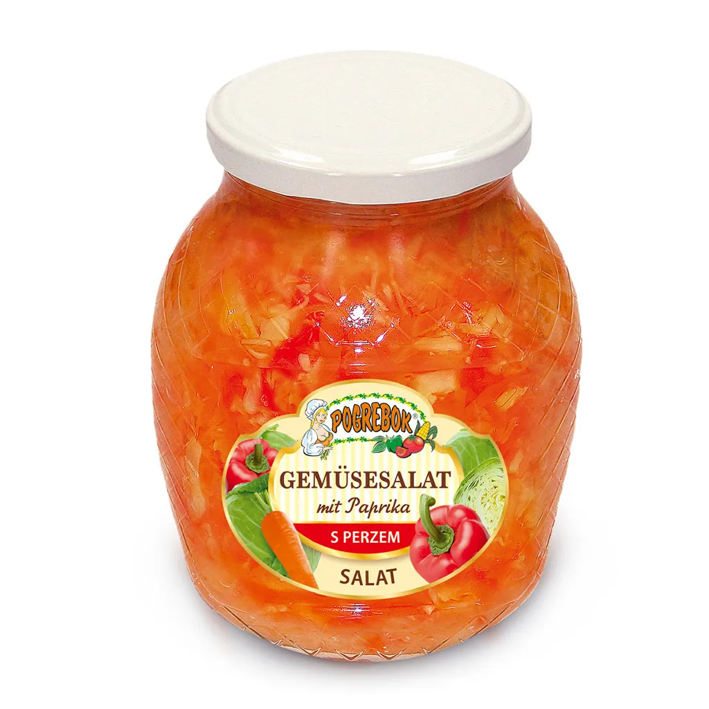 POGREBOK Salade de légumes aux poivrons – chou croquant et légumes marinés, 830 g