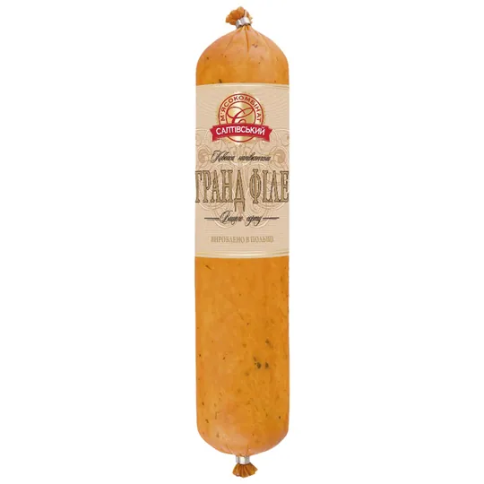 Saltiwski Mjasokombinat Grand Filet – saucisse de poulet fumée à l’ukrainienne, texture rustique