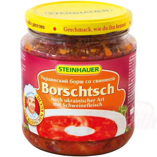 Steinhauer Borchtch à l’ukrainienne au porc – couleur rubis, recette traditionnelle