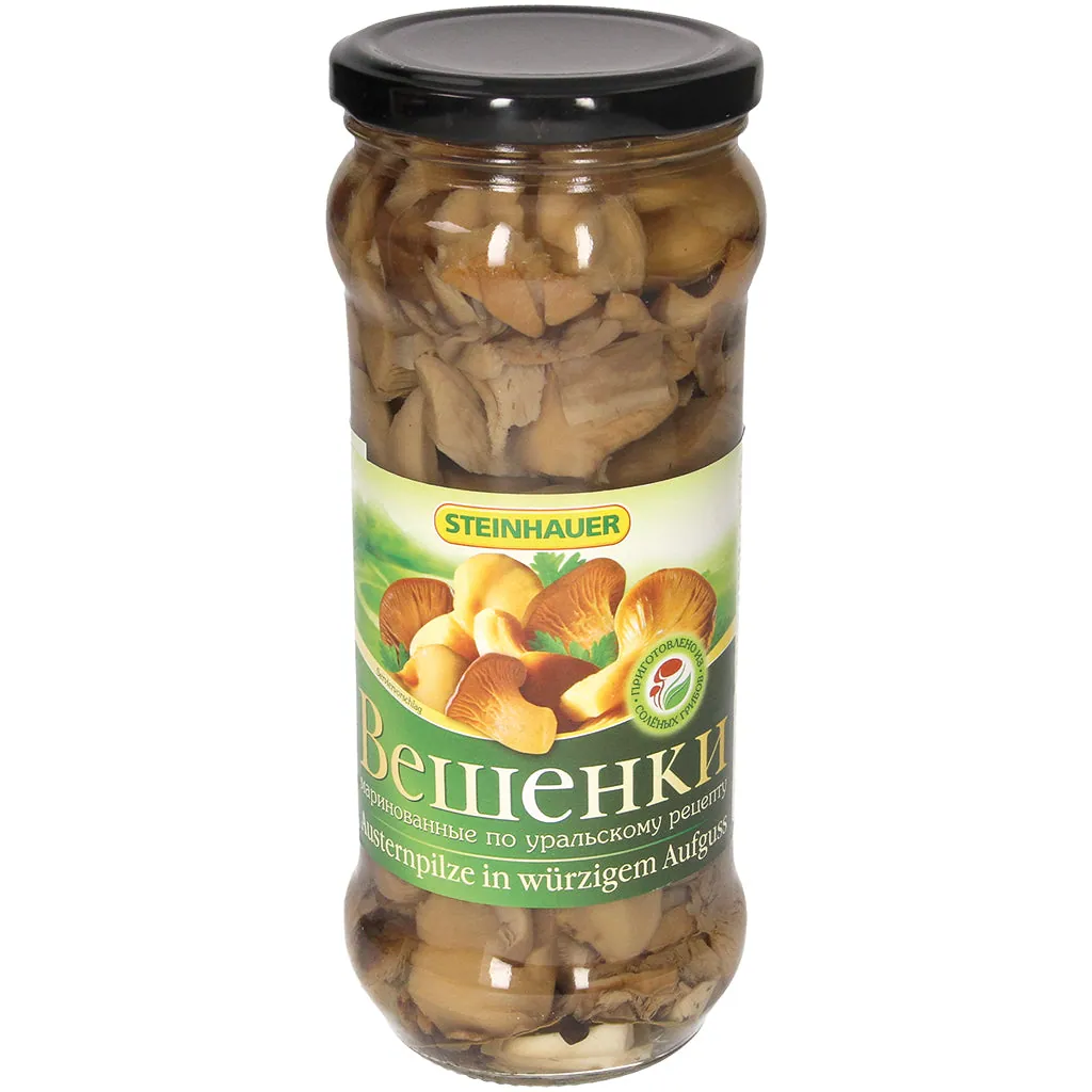 Steinhauer Pleurotes Weschenki – champignons marinés en infusion épicée, 530 g