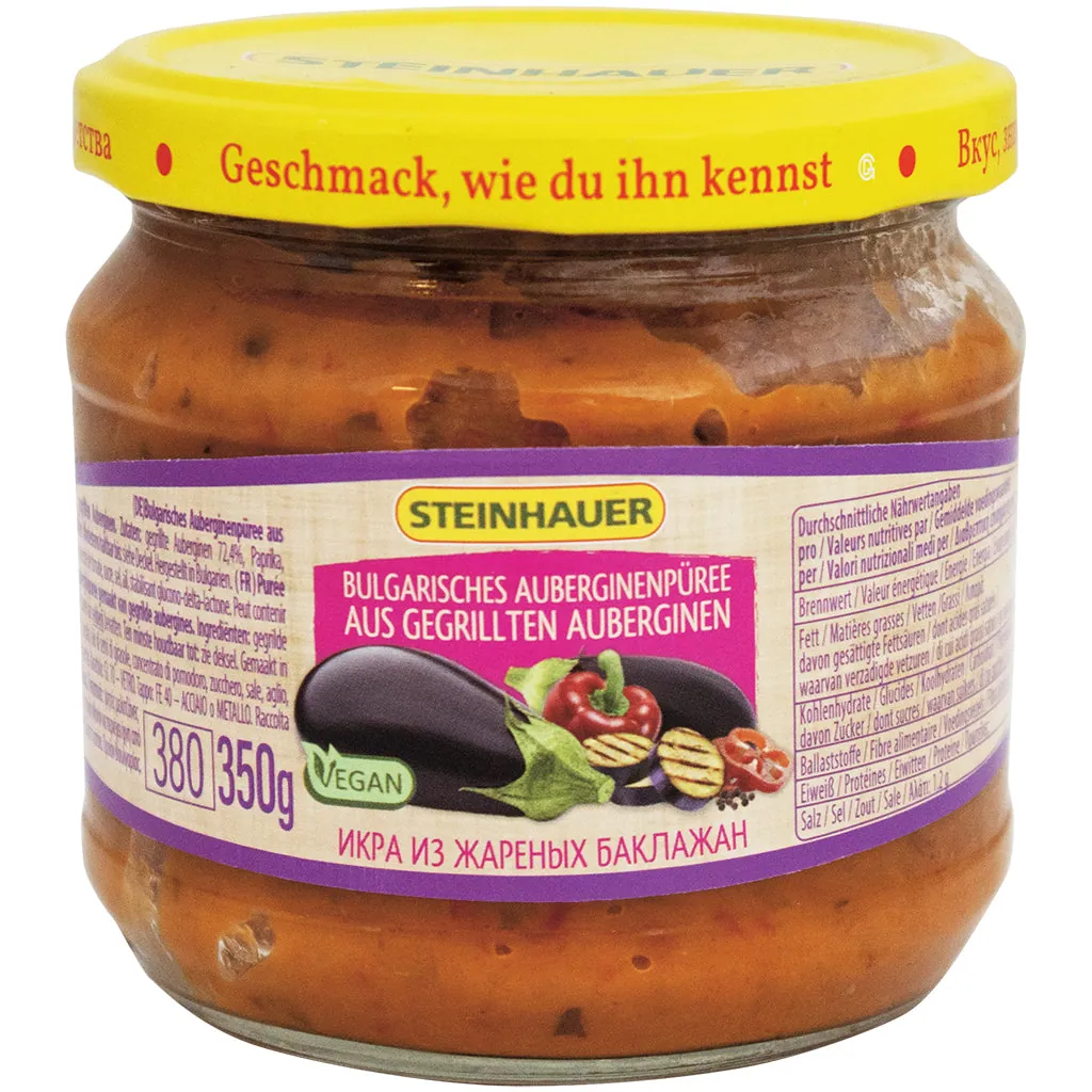 Steinhauer Purée d’aubergine façon bulgare – aubergines grillées, goût fumé 380 ml
