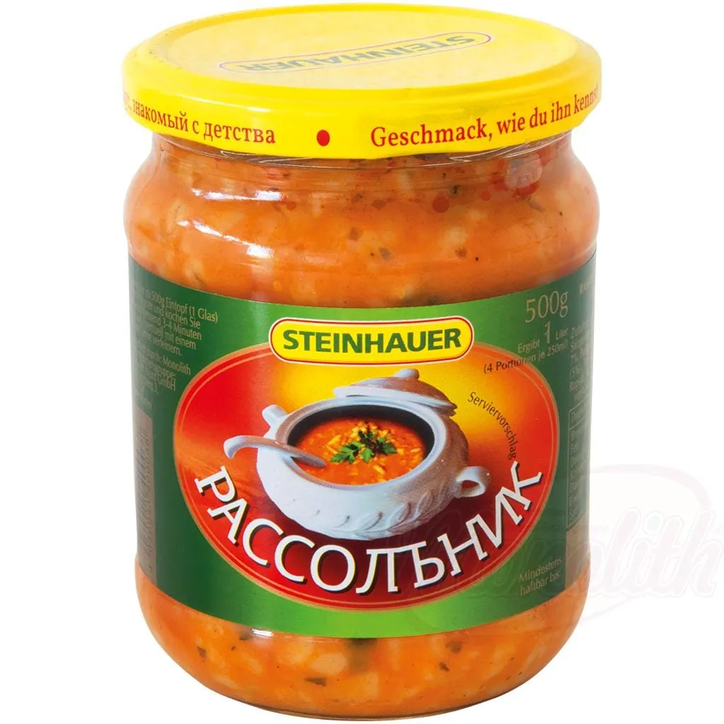 Steinhauer Soupe "Rassolnik" – concombres marinés & orge perlée