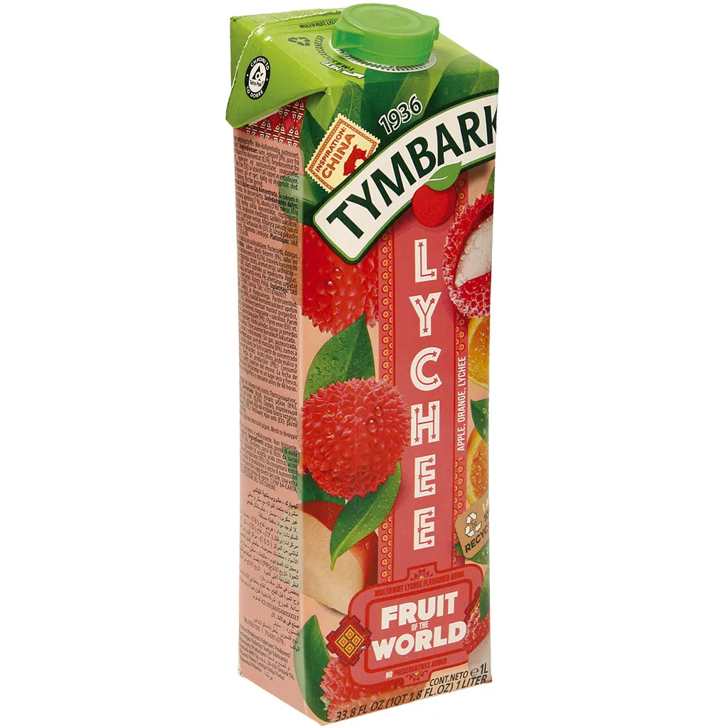 Tymbark Lychee – boisson multifruit au litchi, sans gaz, naturellement trouble, 1 L
