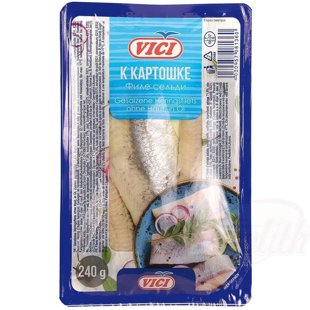 Vici Filets de hareng "K kartoshke" à l’huile – pour pommes de terre
