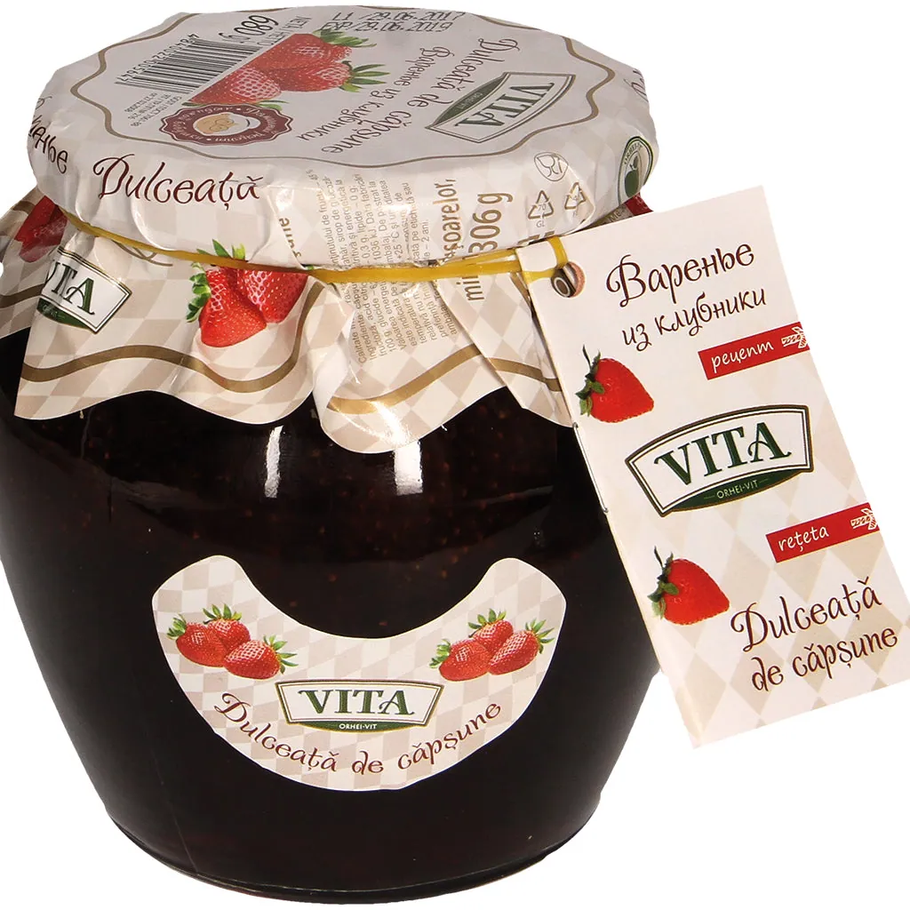 VITA Confiture de fraises extra – généreux morceaux de fruits, pot 680 g
