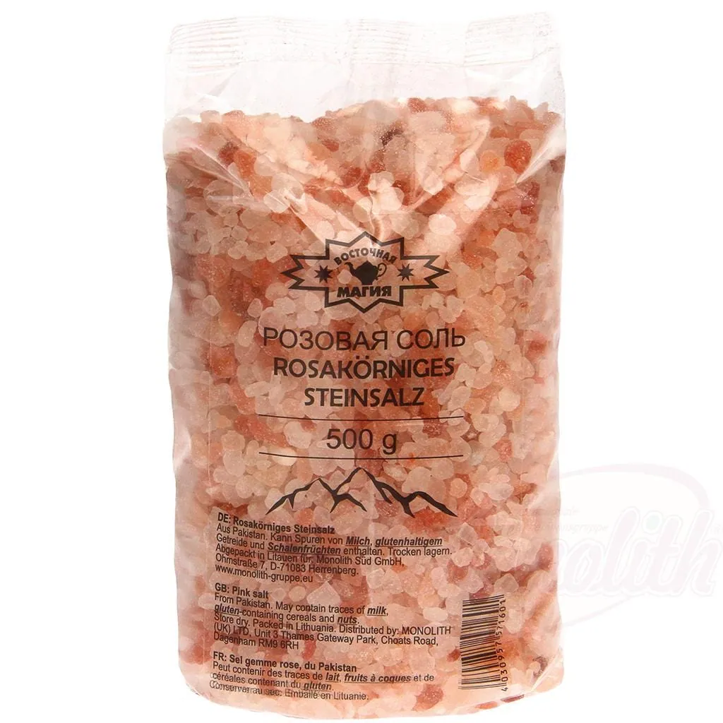 Wostochnaja Magija Sel gemme à grains roses – cristaux grossiers pour moulin, finition & saumures