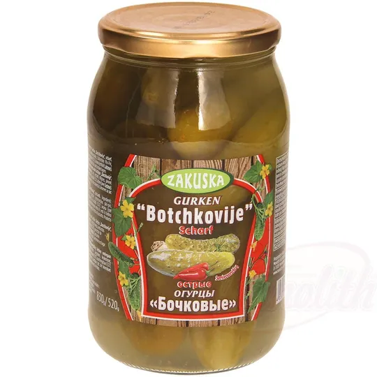 Zakuska Concombres fermentés "Botchkovije" – épicés, fermentation lactique de tonneau