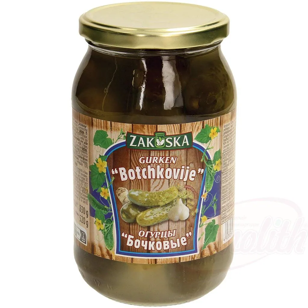 Zakuska Concombres fermentés "Botschkovije" – recette polonaise, goût de tonneau