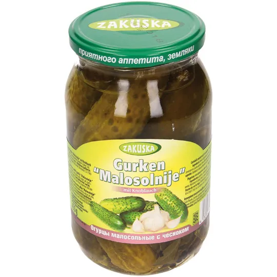 Zakuska Concombres marinés Malosolnije – à l’ail, style légèrement salé 850 g
