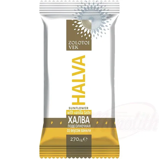 Zolotoi Vek Halva de graines de tournesol à la vanille – douceur fondante au goût délicatement parfumé